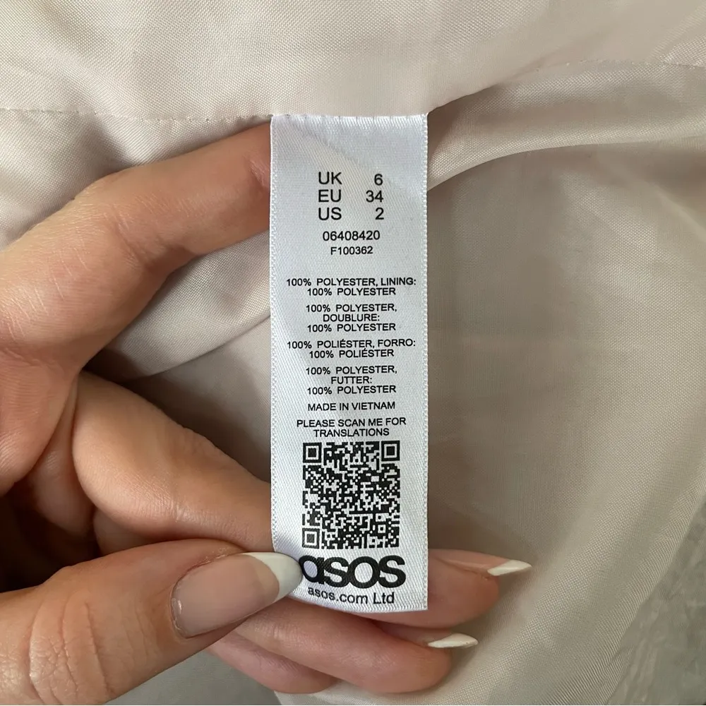 Oversized Bouclé Funnel Neck Coat in Light Pink Cream - Image 5