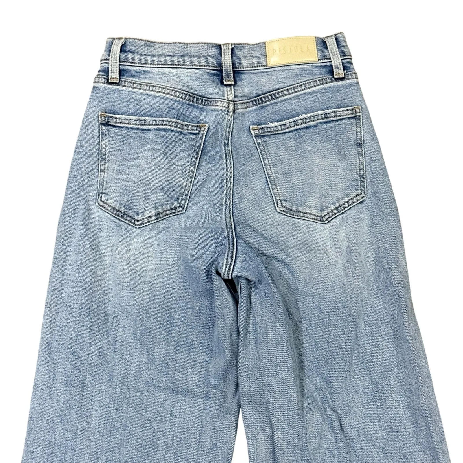 Pistola Jeans Wide Leg Raw Hem Anthropologie Women's Size 25 - Image 5