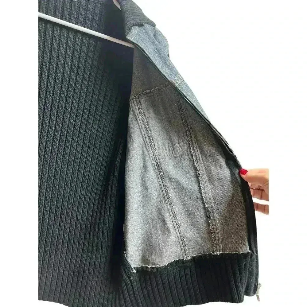 Marsh Landing Jean Sweater Zip Up Jacket Medium - Image 5