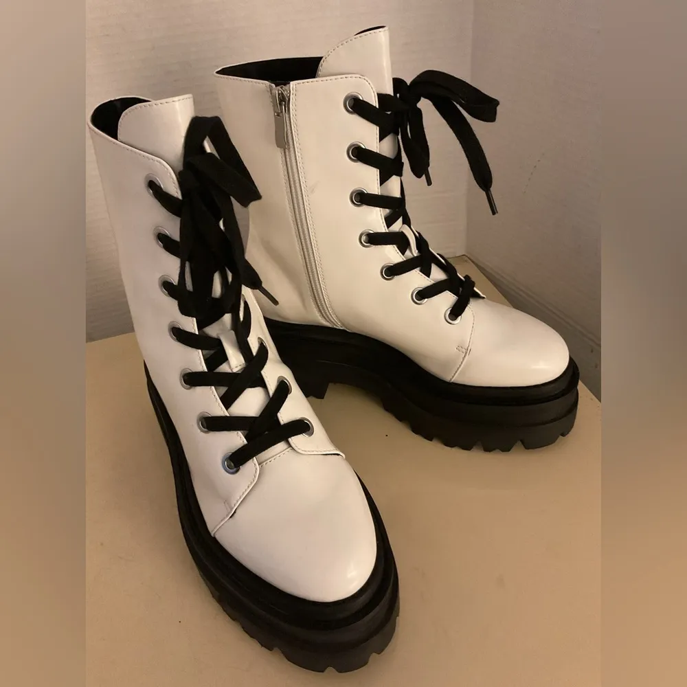Jessica Simpson women white platform Combat boots size 6 Euro 36 - Image 11