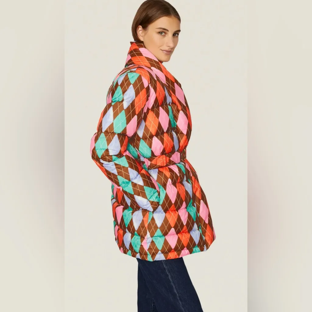 Rachel Antonoff Belted Puffer XS Orange - Image 4