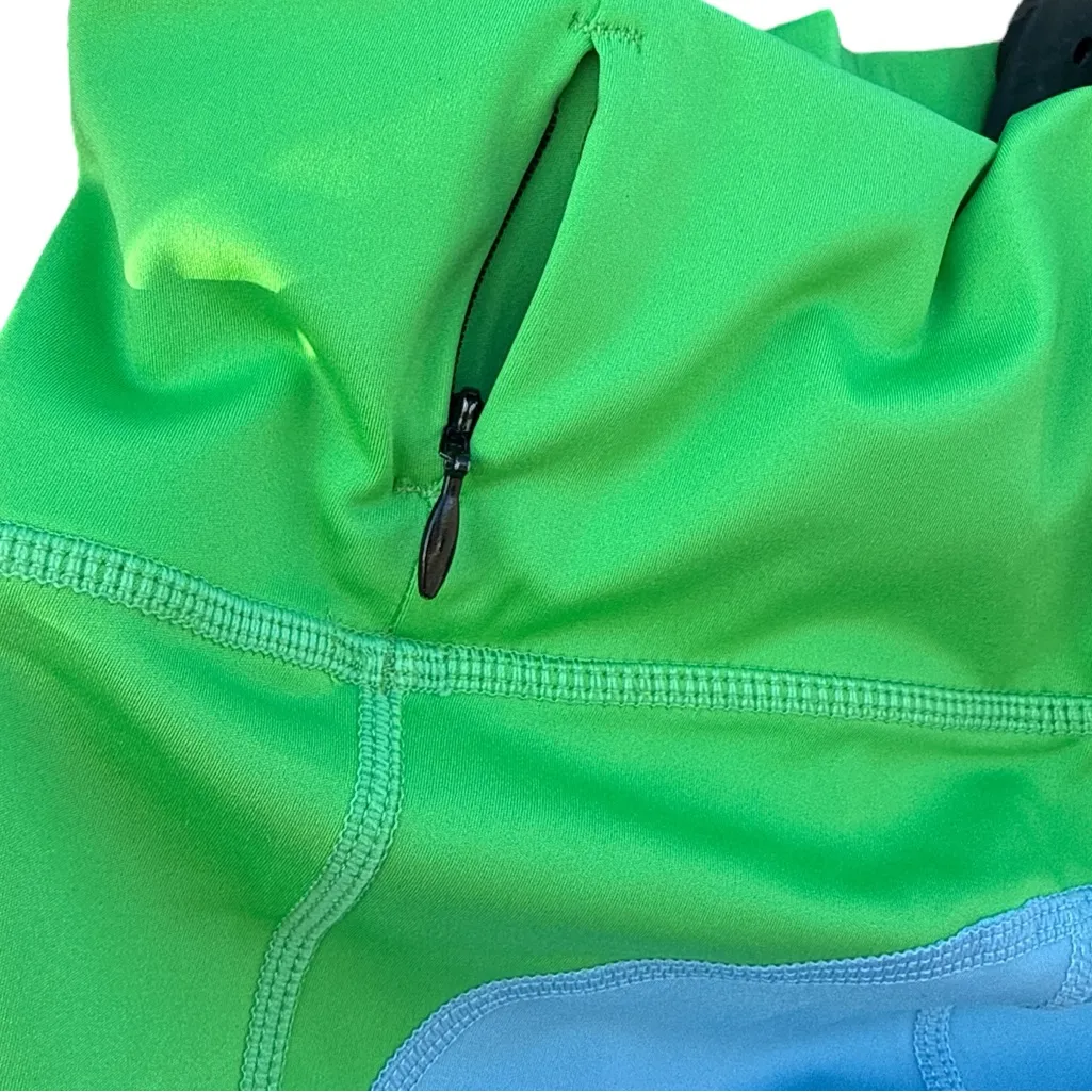 7 Days Active Colorblock Emmet Leggings Blue Green Small Sporty Chic Yoga Gym - Image 8