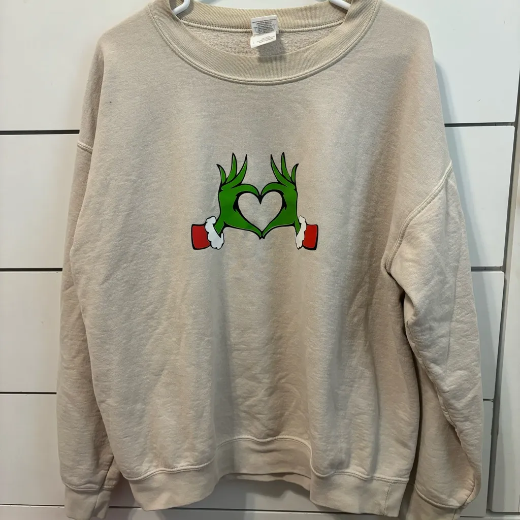 Vintage Grinch Christmas Crewneck - Image 2