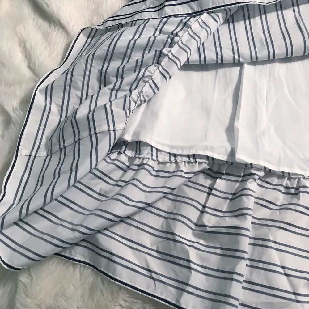 GIANNI BINI Striped Maxi Dress Sleeveless Tiered Prairie Ivory Navy Size 2 4 New - Image 10