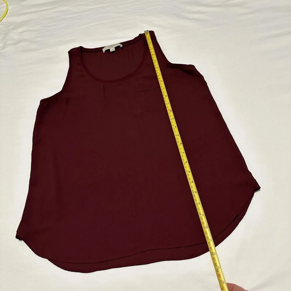 LOFT Women's Maroon Sleeveless Blouse Tank Top sz S Small Shirt - Image 2