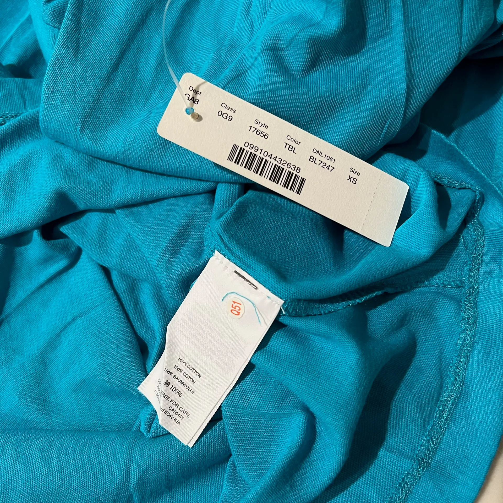 Tropical Blue Tissue Turtleneck - Image 5