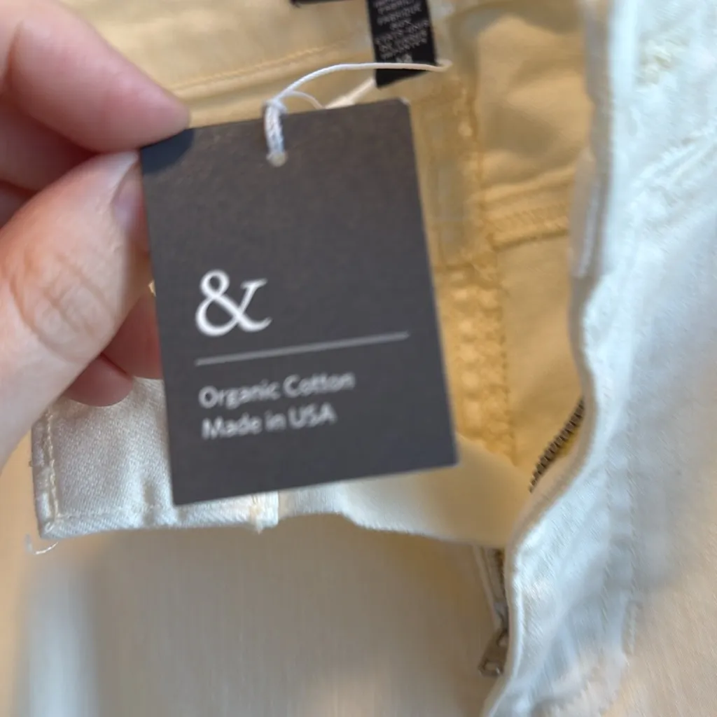 NWT Eileen Fisher Mid-Rise Ecru Cream Organic Stretch Cotton Skinny Jean, 14 - Image 10