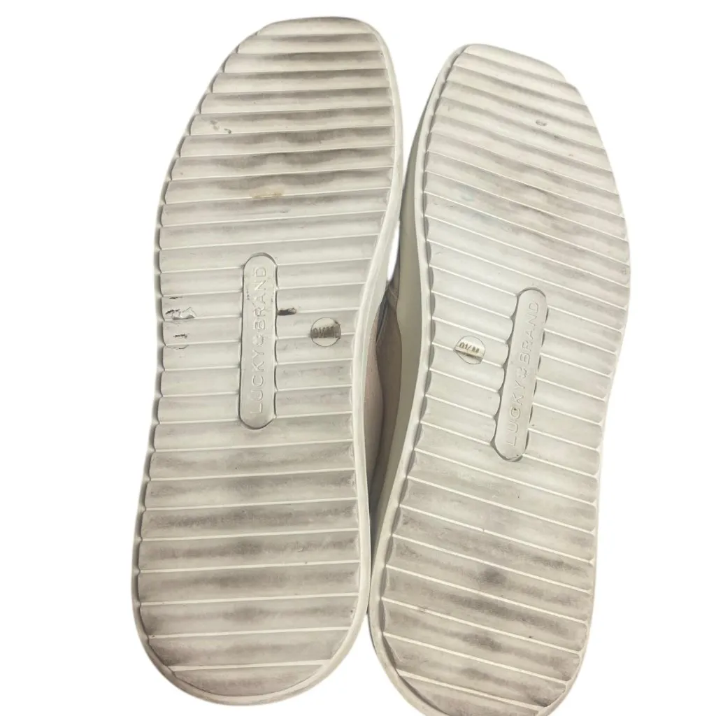 Lucky Brand Shoes Size 9.5 Gimmony Slip On Sneaker Flat Tan Neutral Canvas - Image 4