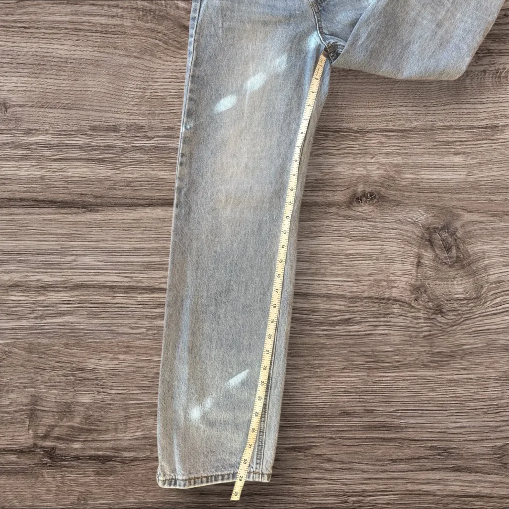 PRINCESS POLLY Holly Asymmetric Straight Leg Jean Light Wash Denim Size 2 US - Image 12