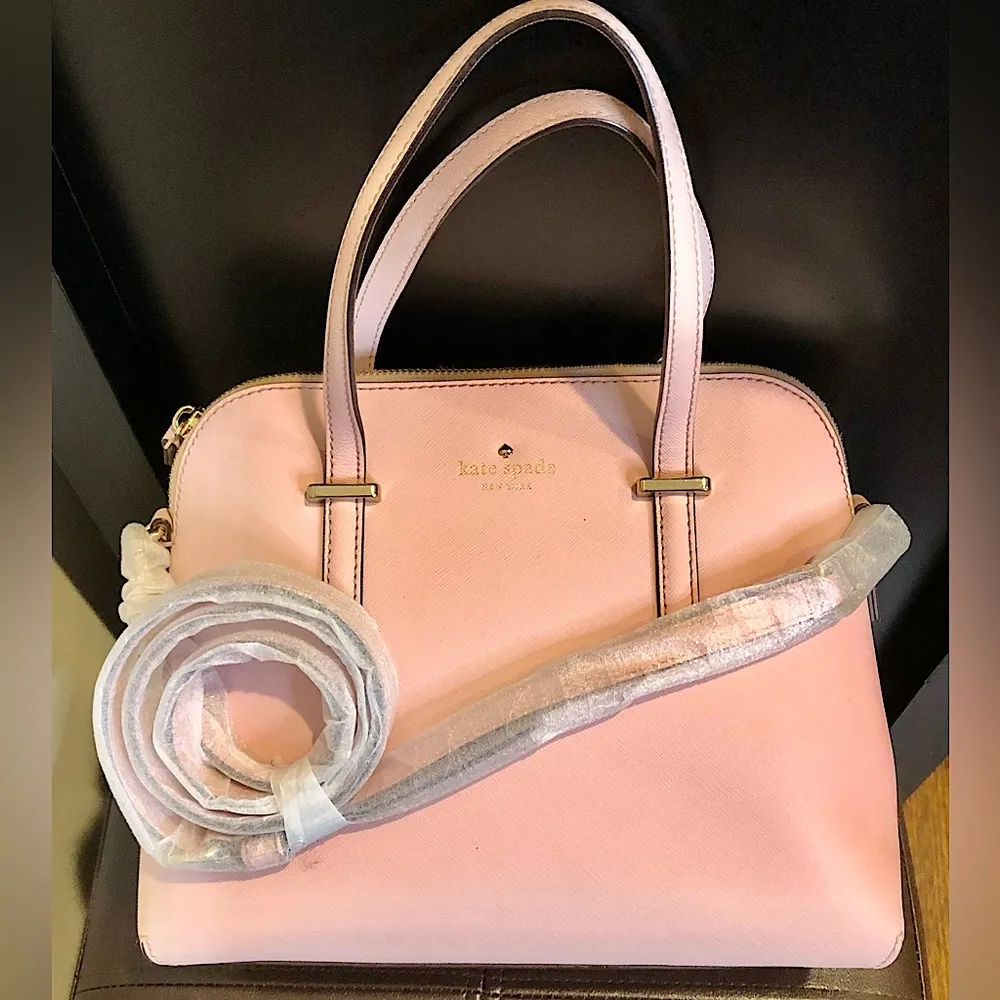 KATE SPADE Pink Cedar Street Maise Leather Top Handle Tote Crossbody NWOT - Image 10