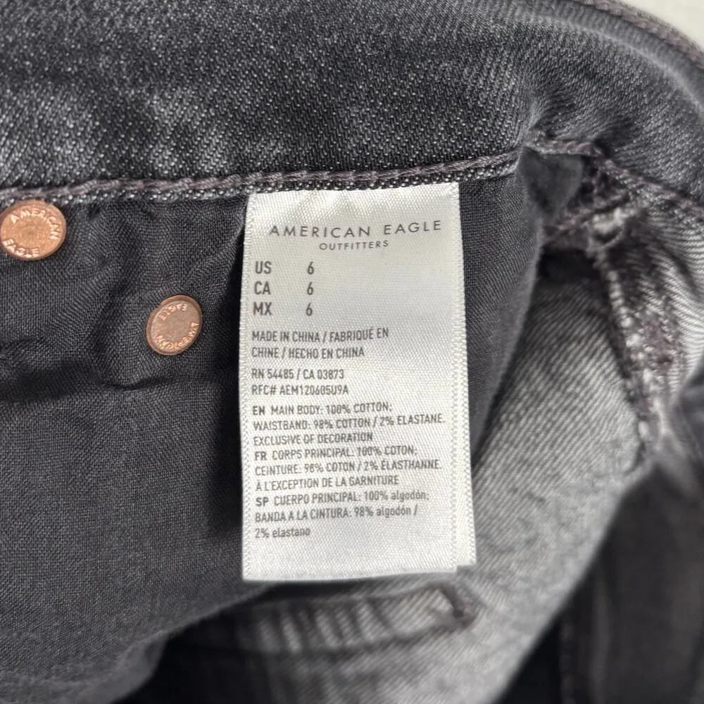 American Eagle  Black Highest Rise 90s Boyfriend Short Size 6 - Image 5