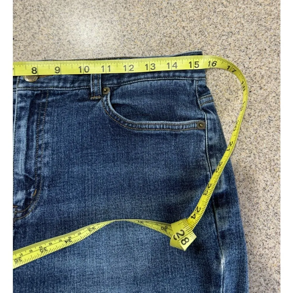 RALPH LAUREN JEANS CO Sz 8P High Rise Straight Leg Blue Denim Women - Image 7