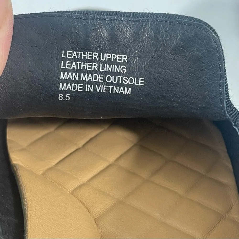 Birdies The Swift Black Leather Slip On Sneaker Women’s Size 8.5 Shoes‎ Loafer - Image 11