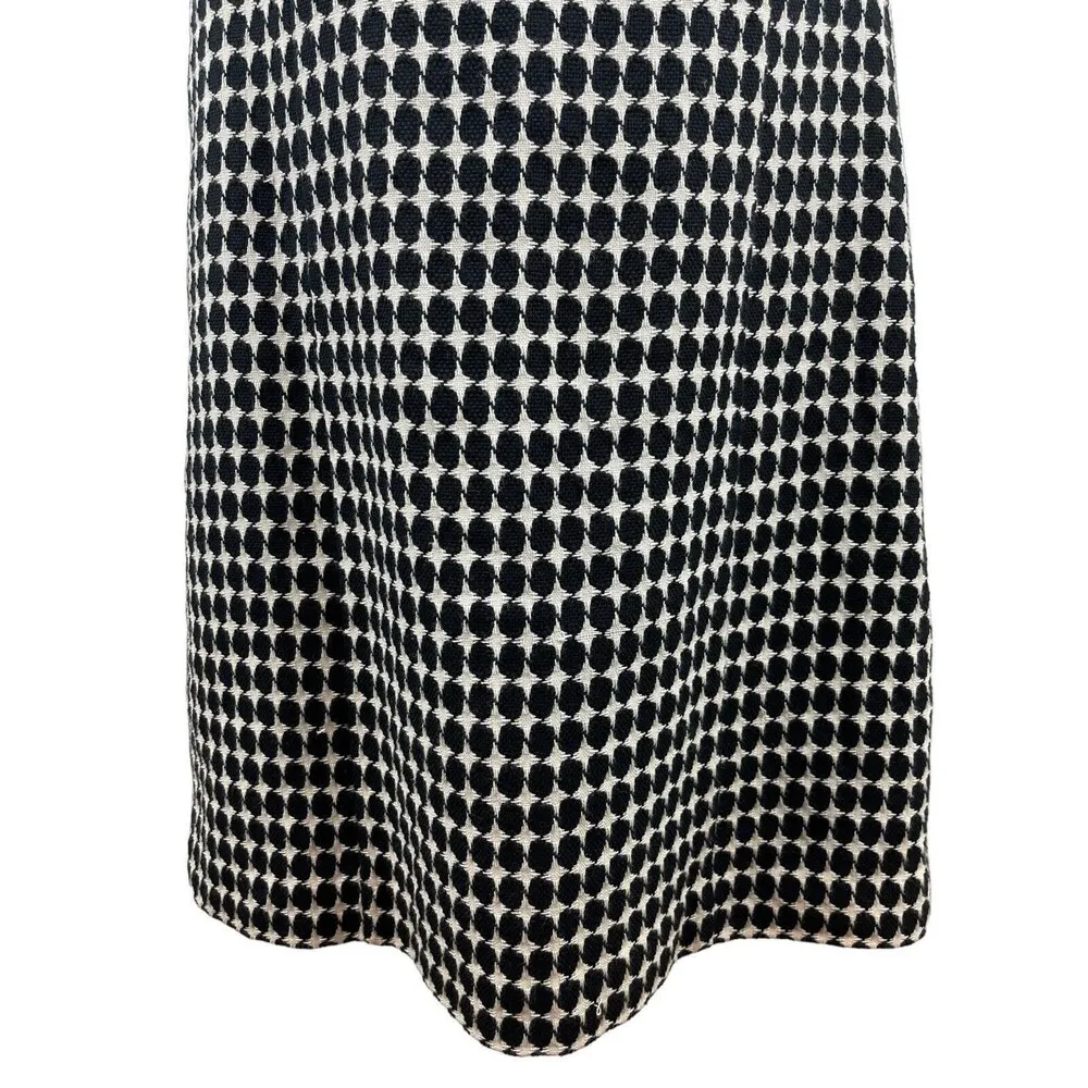 Ann Taylor Loft Sleeveless Black And White Houndstooth Tweed A-line Dress Sz 4 - Image 3