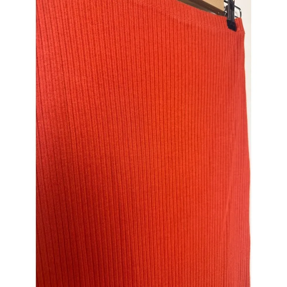 Reformation Burnt Orange Ribbed Midi Maxi Skirt Sz. XS - Image 2