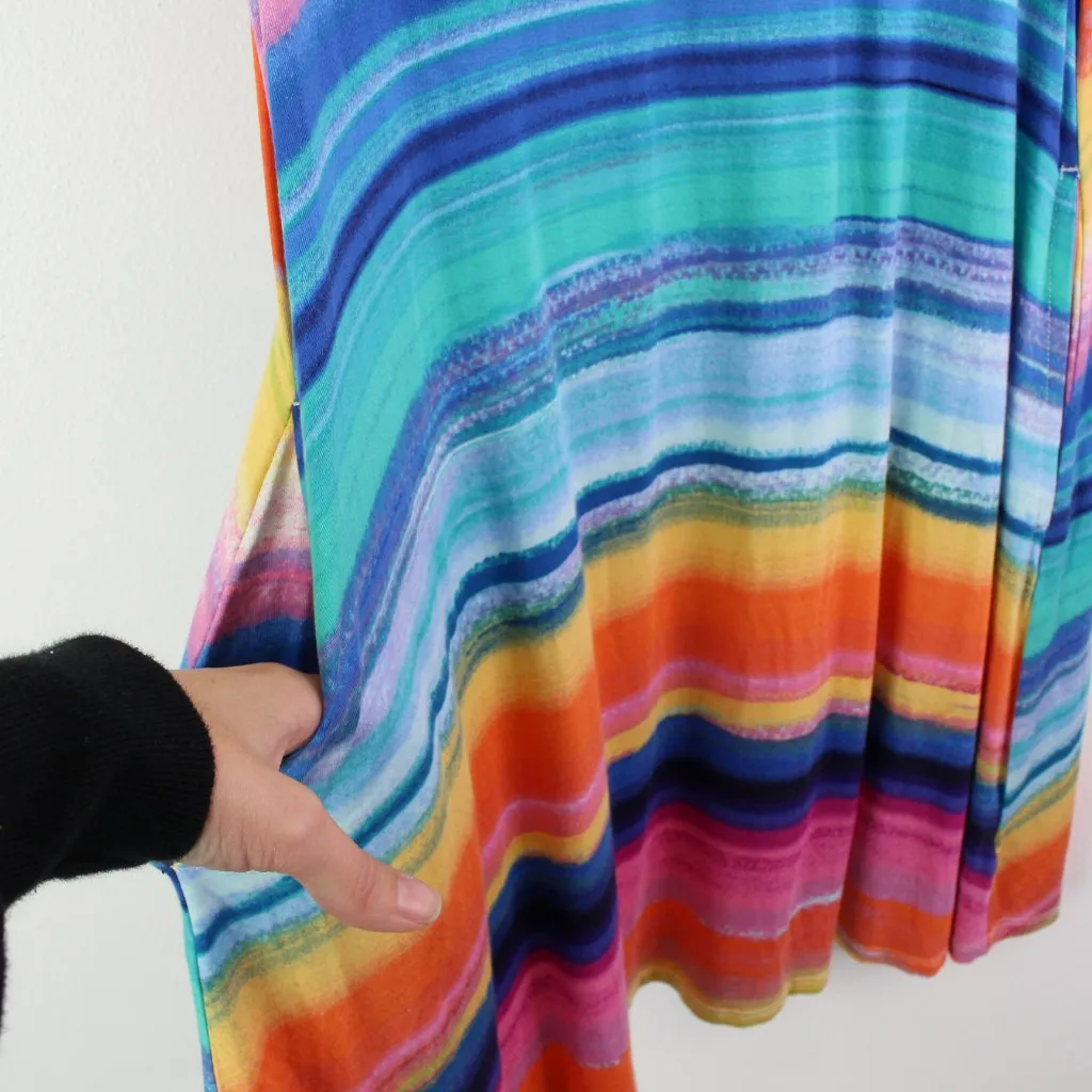 Cupio Petite Striped‎ Sleeveless Dress Multicolor Size PS - Image 3