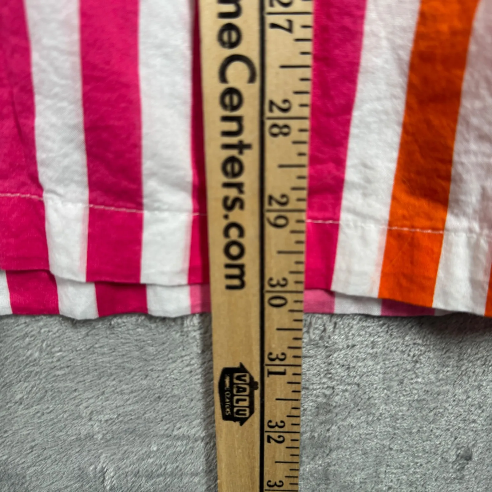 Beach Riot Alexa Button Down Shirt Long Sleeve Striped Cover Up Pink Orange L/XL - Image 8