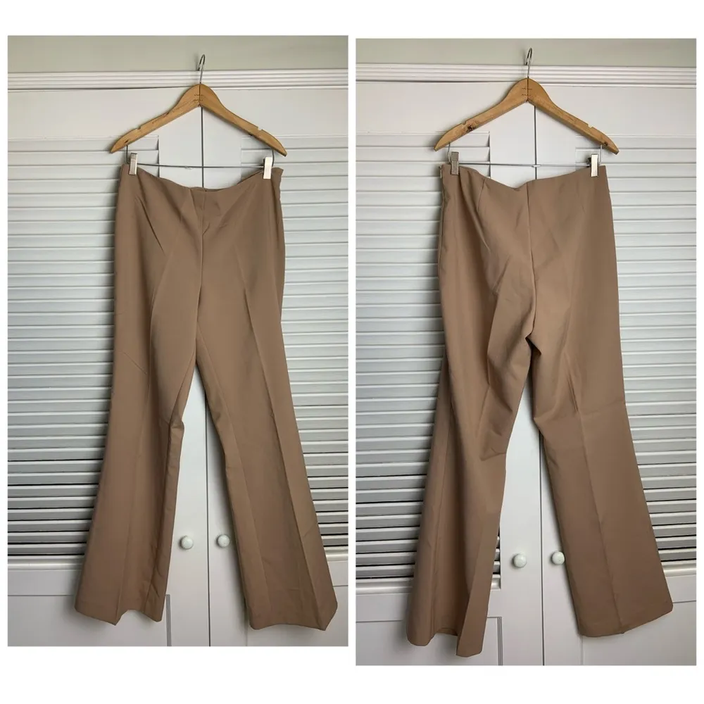 12 Creme khakis bell bottom side zip up slacks - Image 2