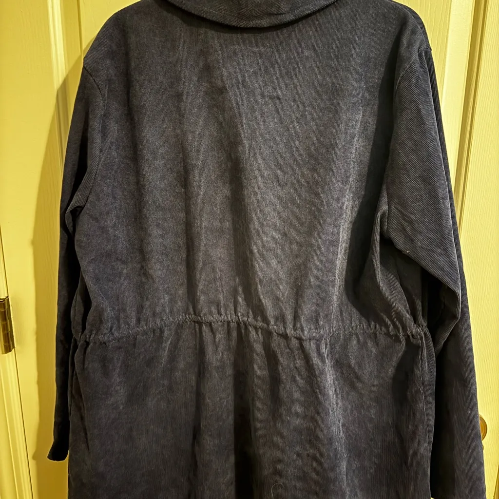 Suzanne Betro New Drawstring Jacket Navy Blue Pockets Plus 1X - Image 9