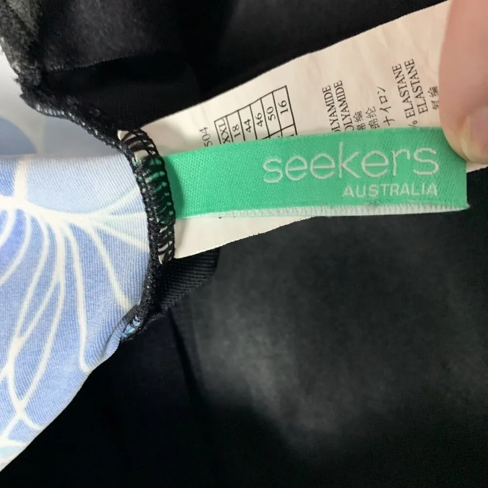 Seekers Australia Swimsuit 16 Blue One Piece Built‎ In Bra Padding - Image 6