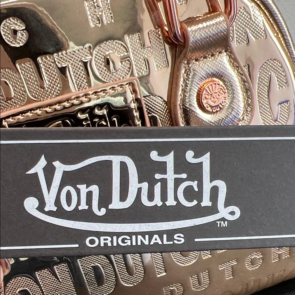 Von Dutch | Rose Metallic Gold Mini Bowling Bag - Image 2