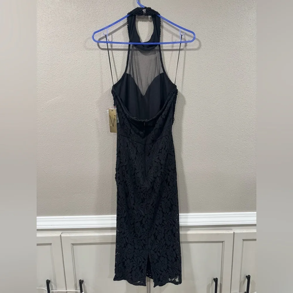 NWT Verte Black Beaded Neck Line Dress Size M - Image 7