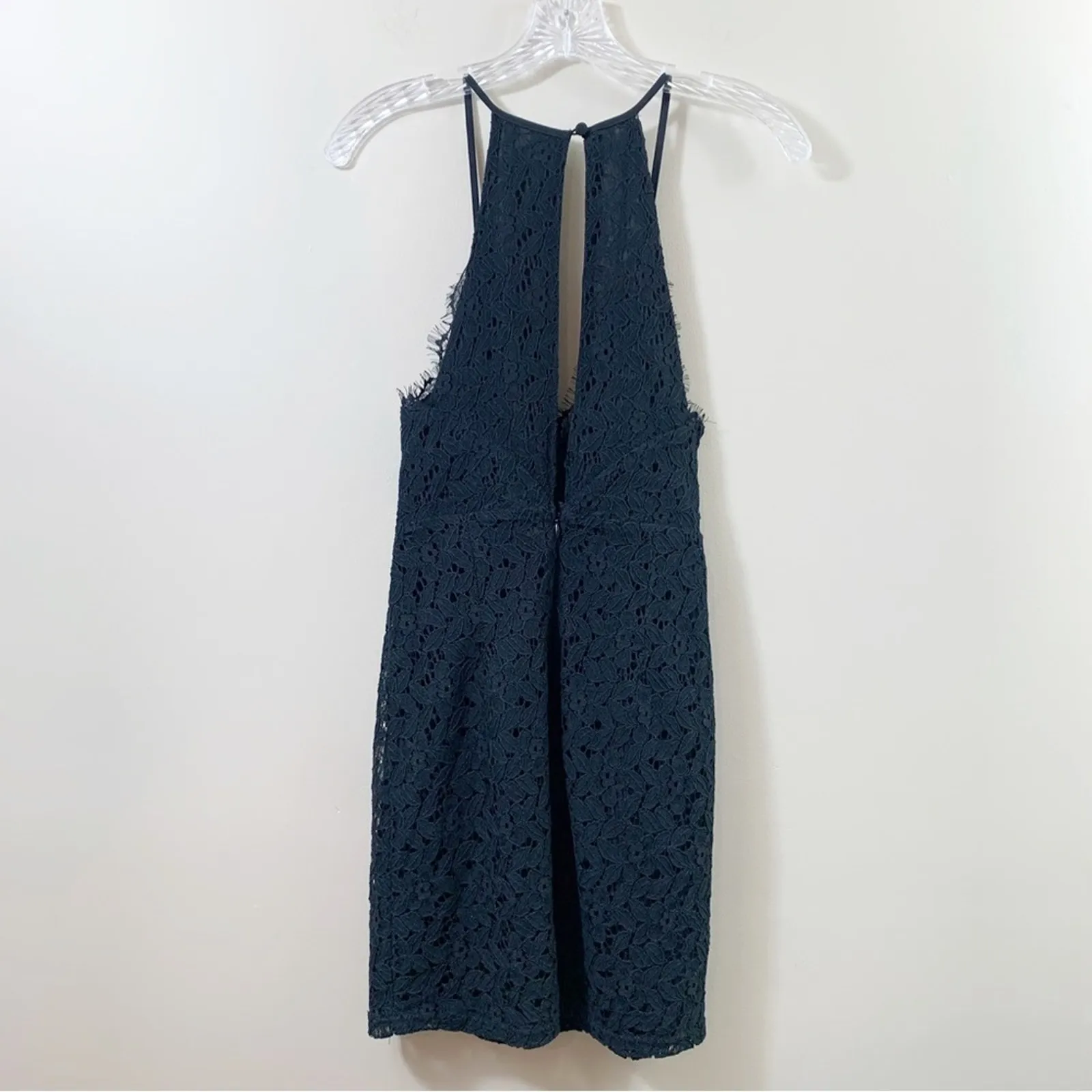 Kimichi Blue Lace Scallop Sleeveless Black Dress - Image 10