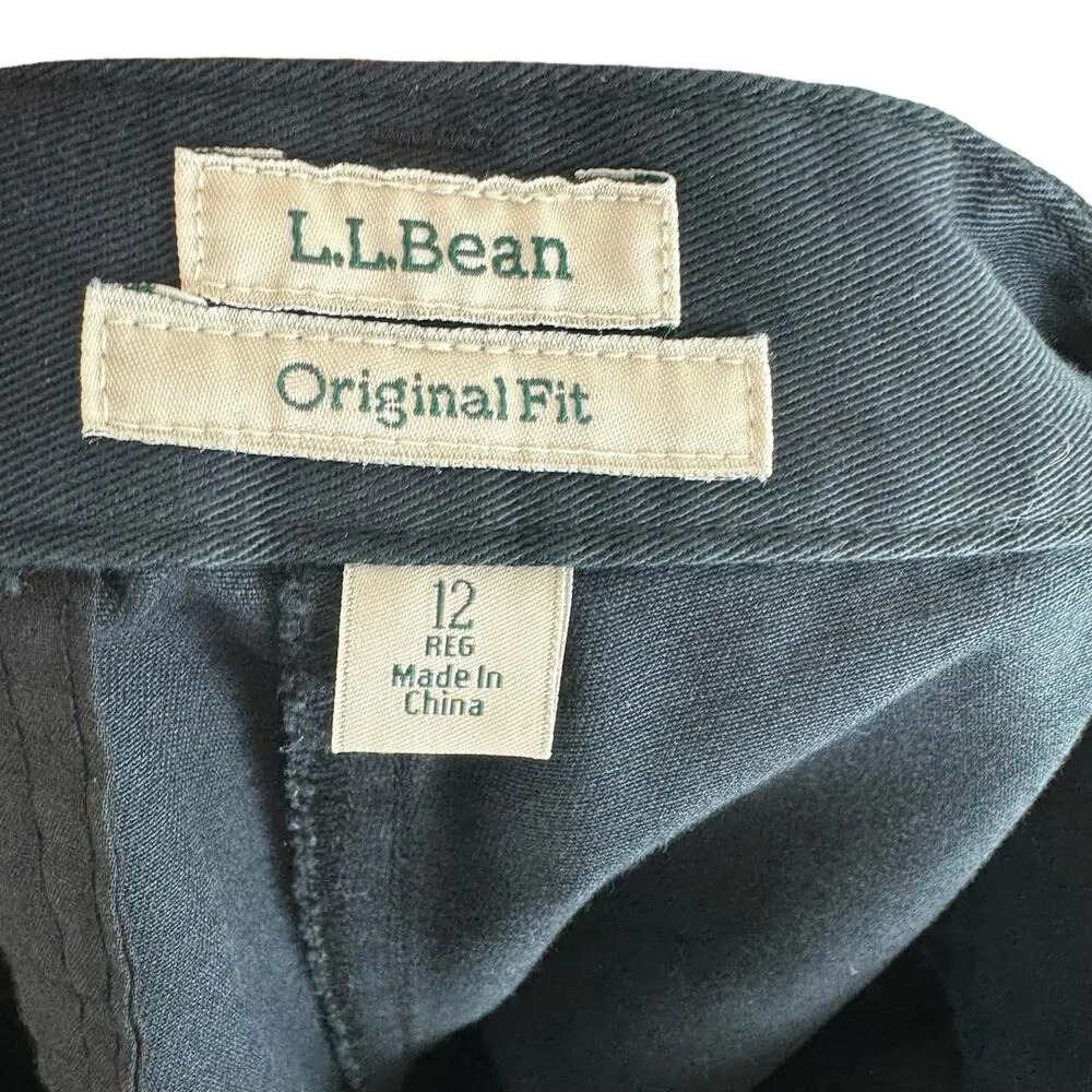 L.L. Bean Vintage Black 100% Cotton Original Fit High Rise Jean Shorts Size 12 - Image 4