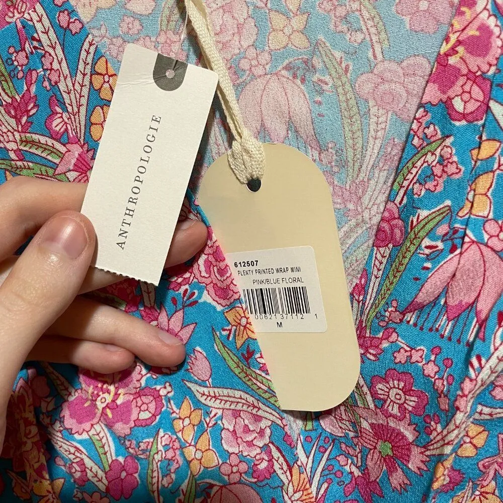 Anthropologie M Plenty by Tracy Reese Printed Botanical Wrap Mini Dress Floral - Image 7