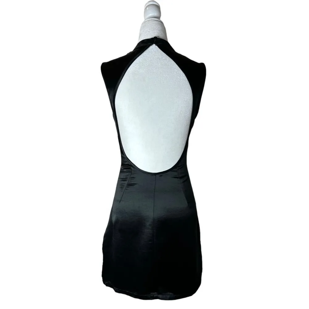 NONchalant Label Dawn Dress in Black XSmall Womens Satin Mini Size XS - Image 6