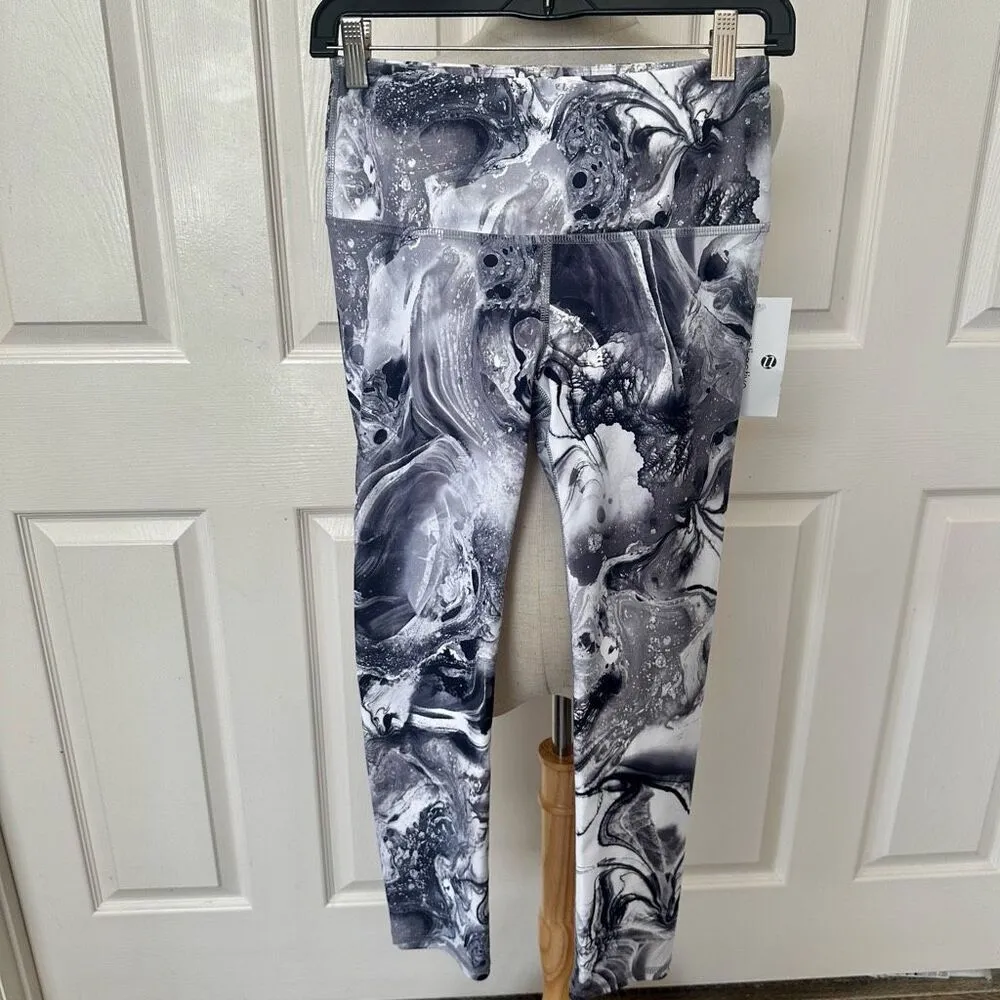 Noli Active grey and white granite swirl leggings size M NWT - Image 3