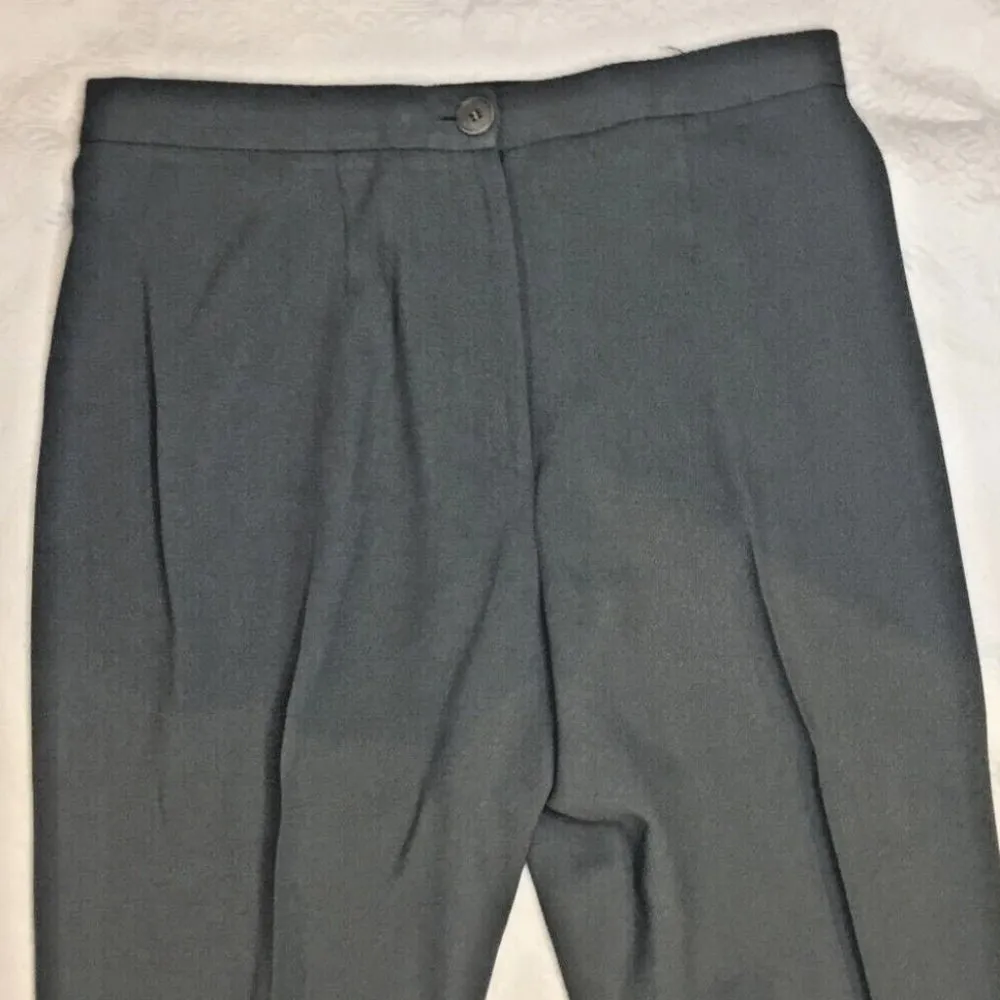 LADIES SLACKS BY IRIS SINGER Collection SIZE 8 ~~Green Herringbone Pattern Green - Image 2