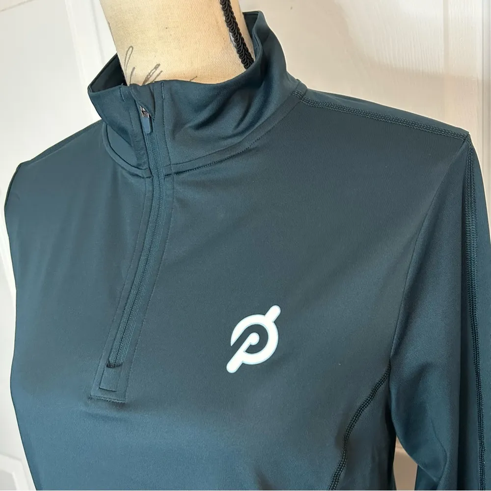 PELOTON Warm Up 1/2 Zip Cropped Long Sleeve Pullover - Image 3