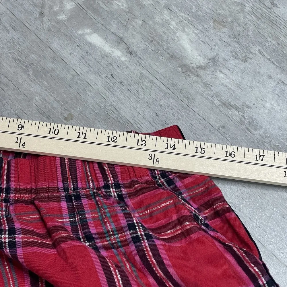 Victoria's Secret Lounge Pants Red Black Plaid Pajama Bottoms Jogger Small Z-257 - Image 6