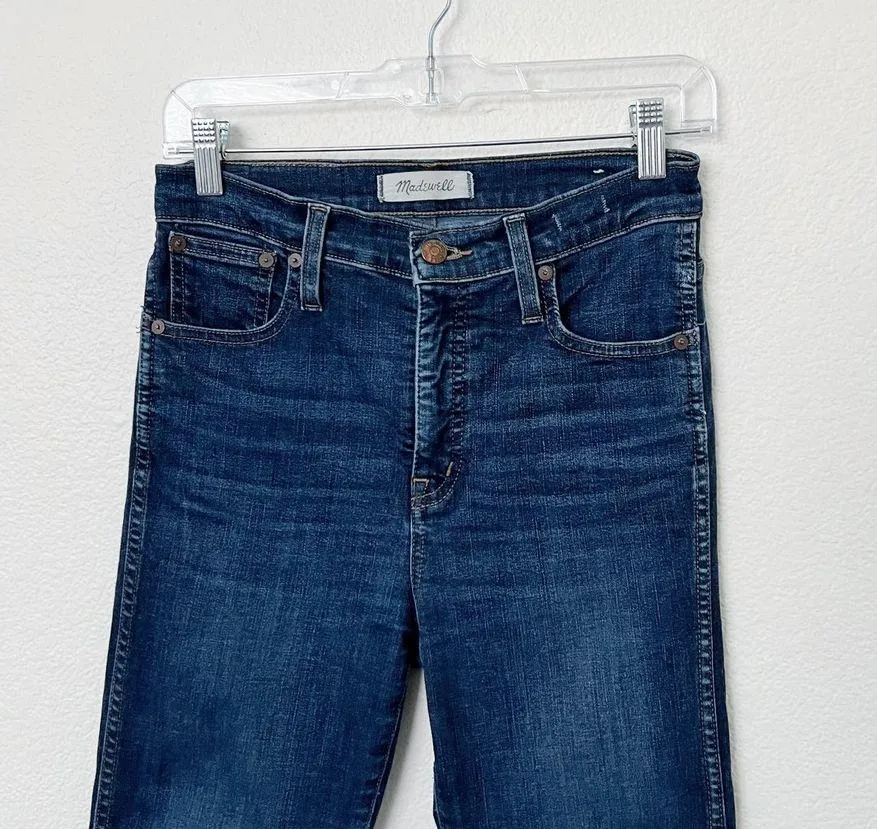 [Madewell] Dark Hayes Wash 10" High Rise Skinny Jeans Stretch Denim Size 26 - Image 9