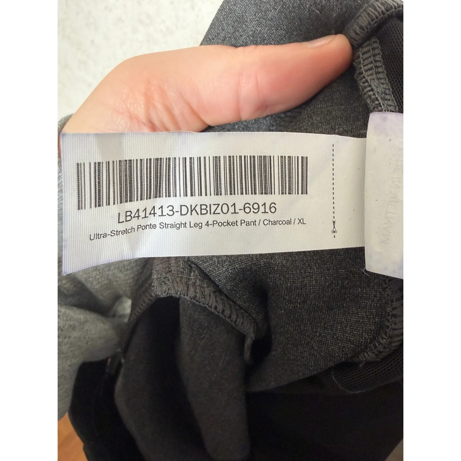 Quince Ultra Stretch Straight Leg 4 Pocket Ponte Pants Charcoal XL Petite Career - Image 9