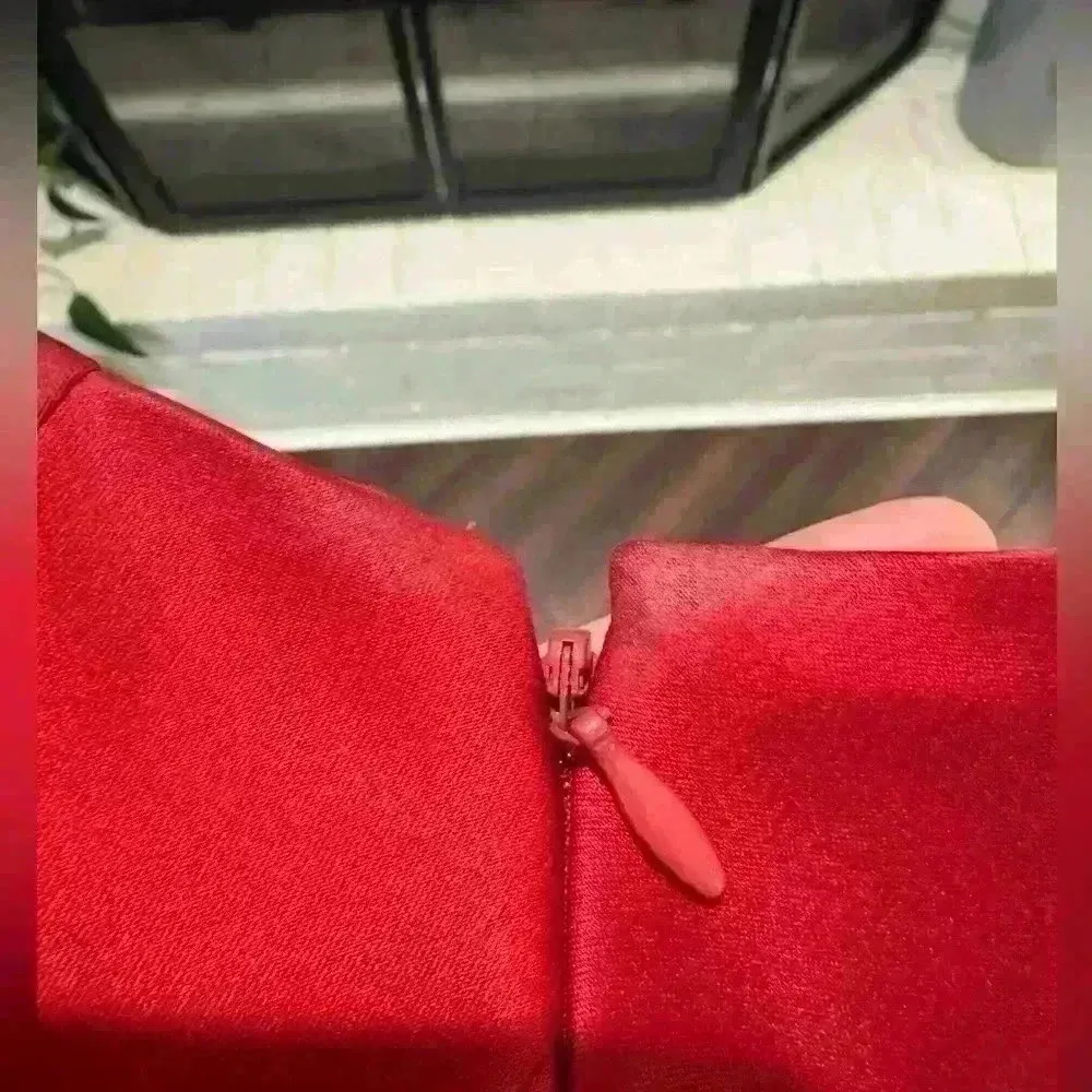 Womens Red Max and Cleo Dress - Image 6