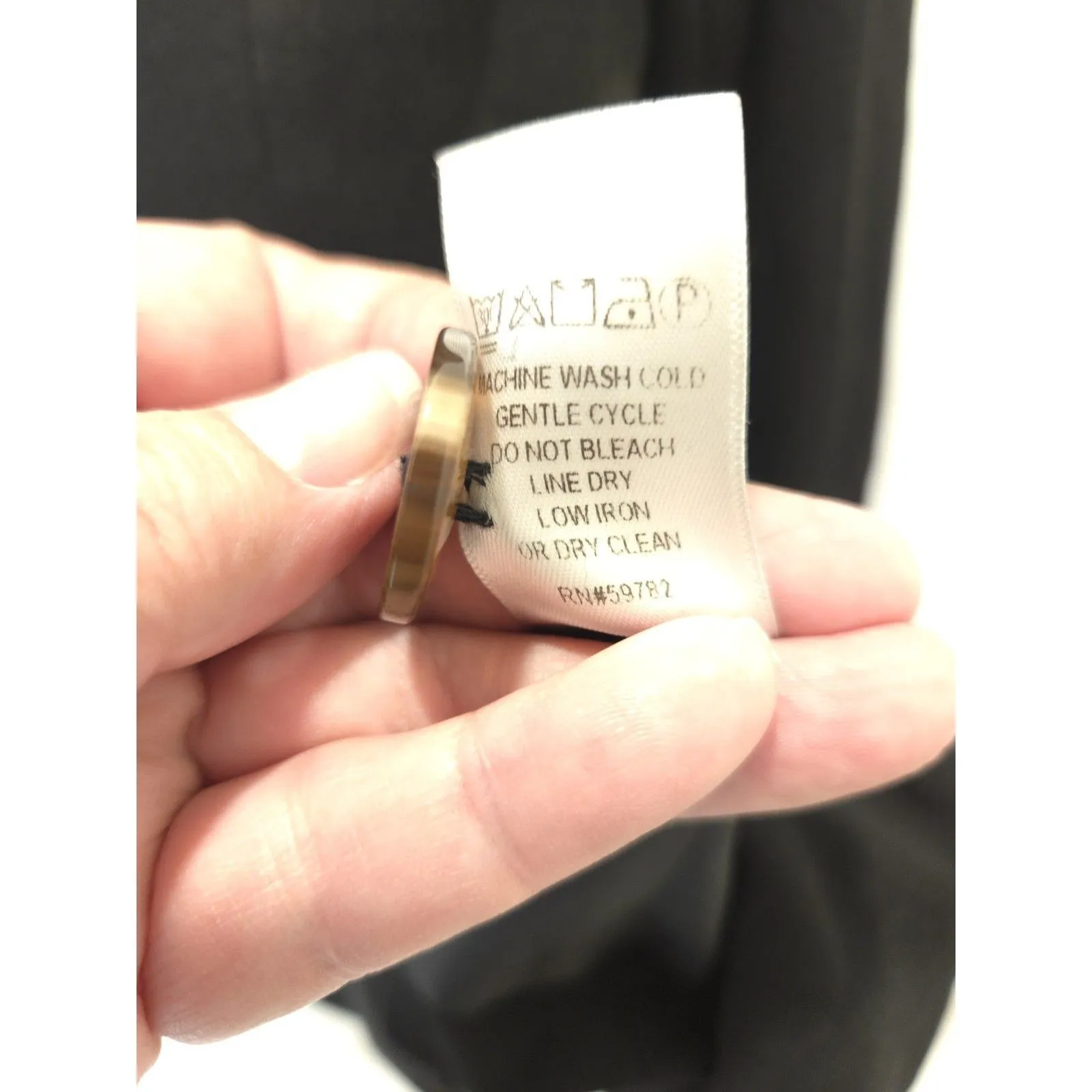 Adrianna Papell Black Single Button Blazer V-Neck Collarless M Size 10 Jacket - Image 8