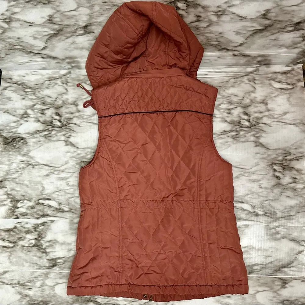 Love Tree  Sz M Puffer Draw String Vest Gorpcore Crunchy Cozy Fall Pumpkin Patch - Image 4