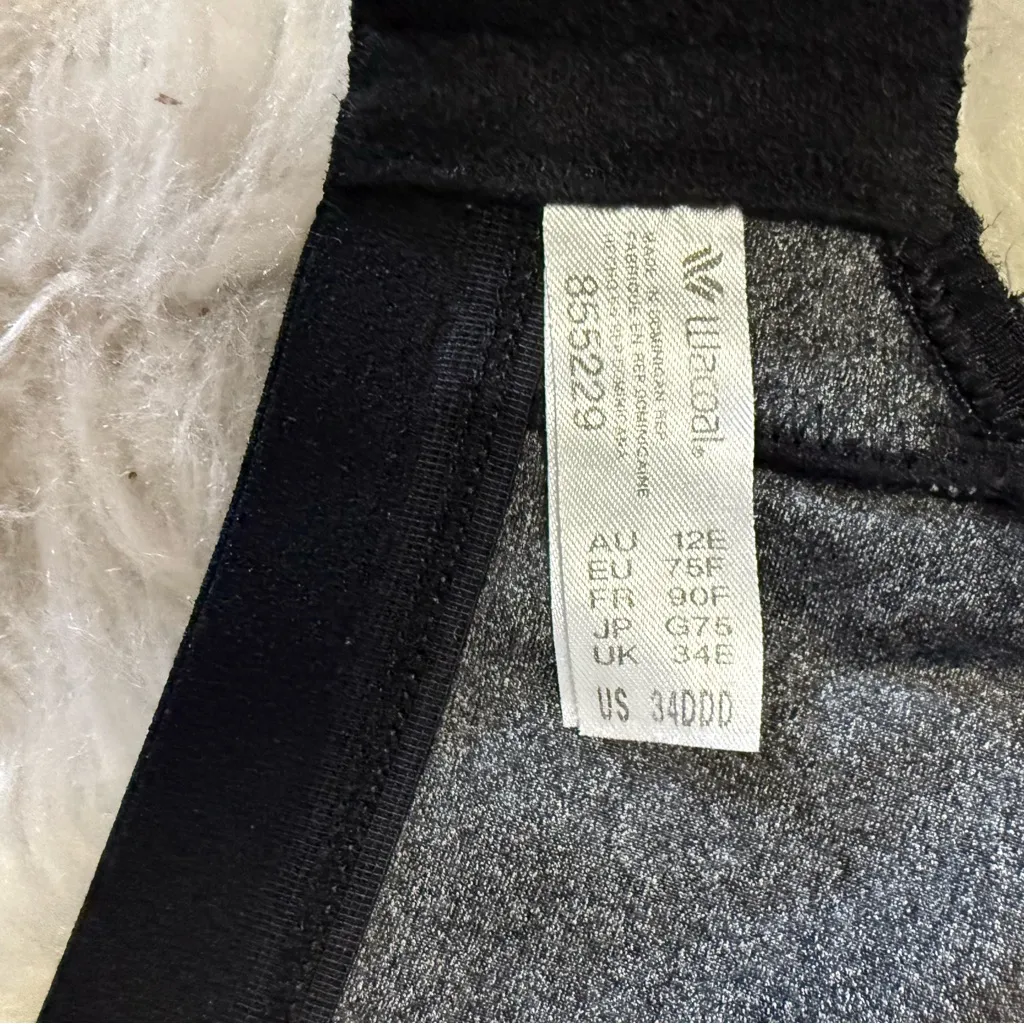 Wacoal Brandi Underwire Sports Bra 852229 Gray Black Size 34DDD - Image 4