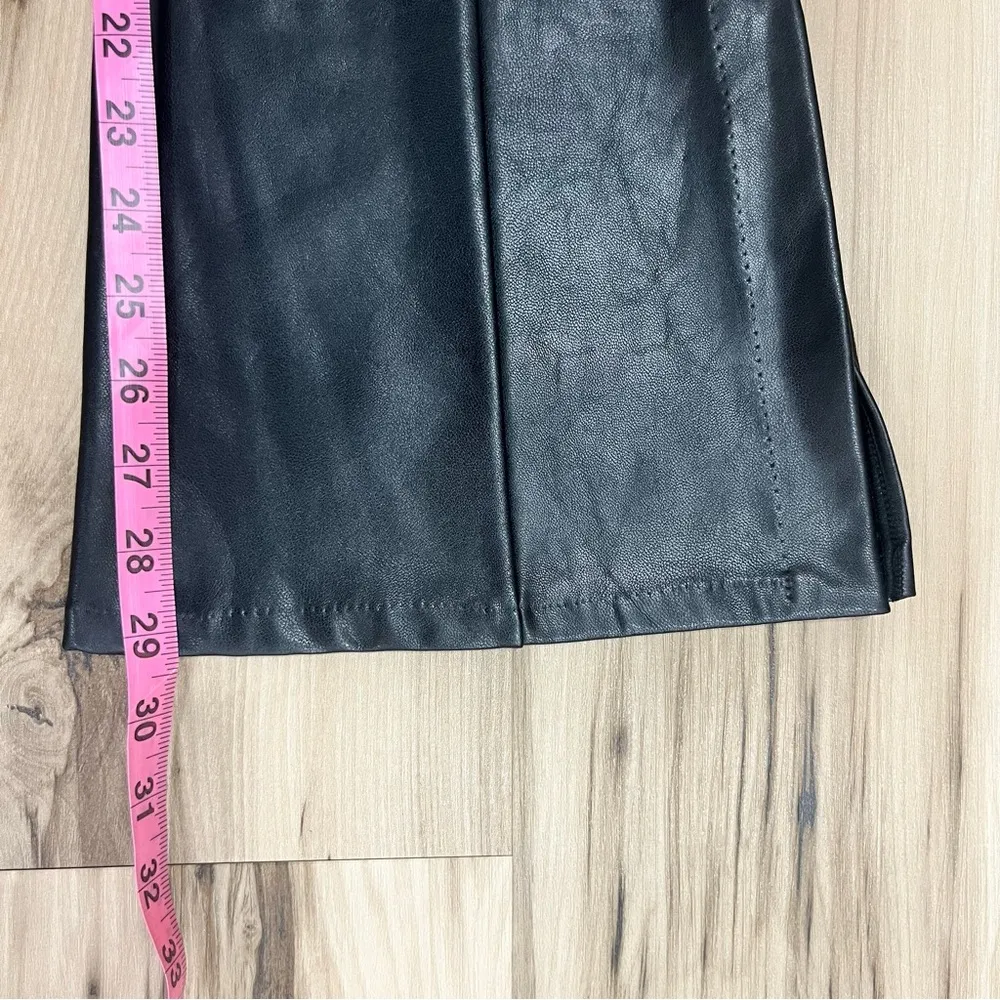 Abercrombie & Fitch Vegan Leather Flare Split Leg Pant - Extra Small Short - Image 13