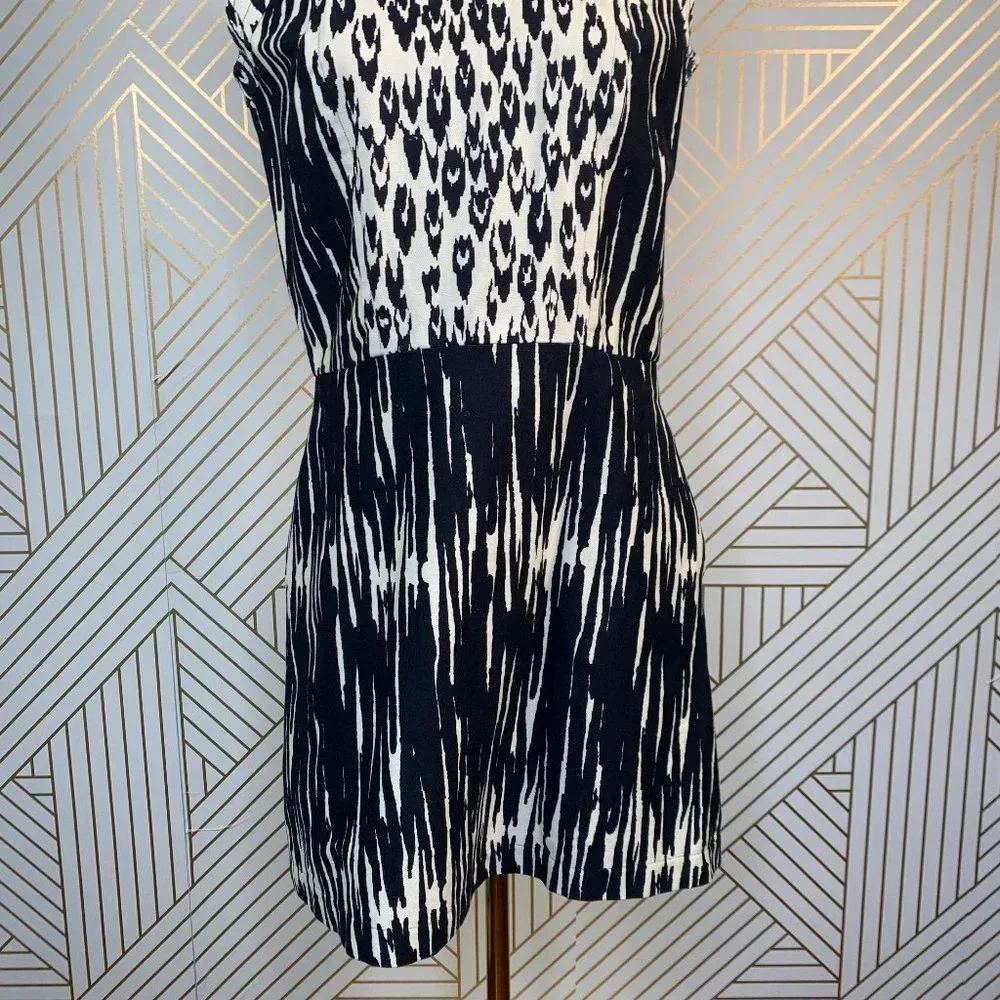 Sea New York Animal Ikat‎ Print Collared Dress Black Size 8 - Image 3