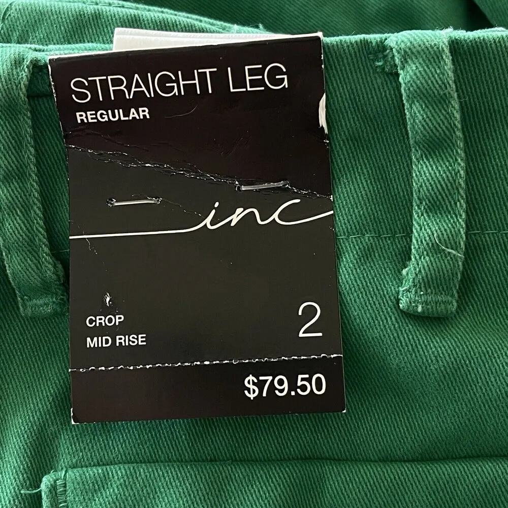 INC International Concepts SZ 2 Straight Leg Crop Jeans Mid - Image 9