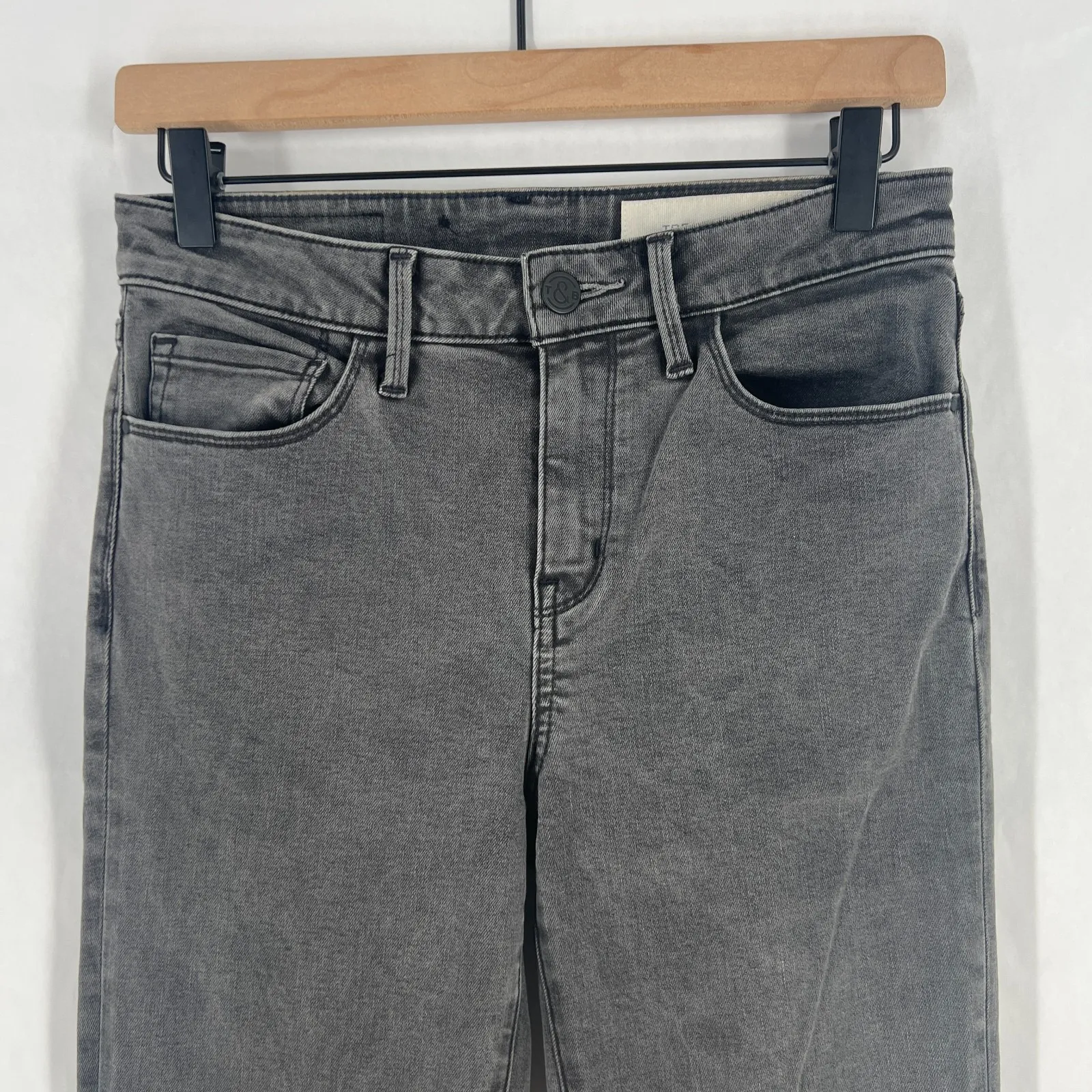 Treasure & Bond Skinny Flare Leg Jeans Womens 26 Grey Stretch High Rise - Image 3