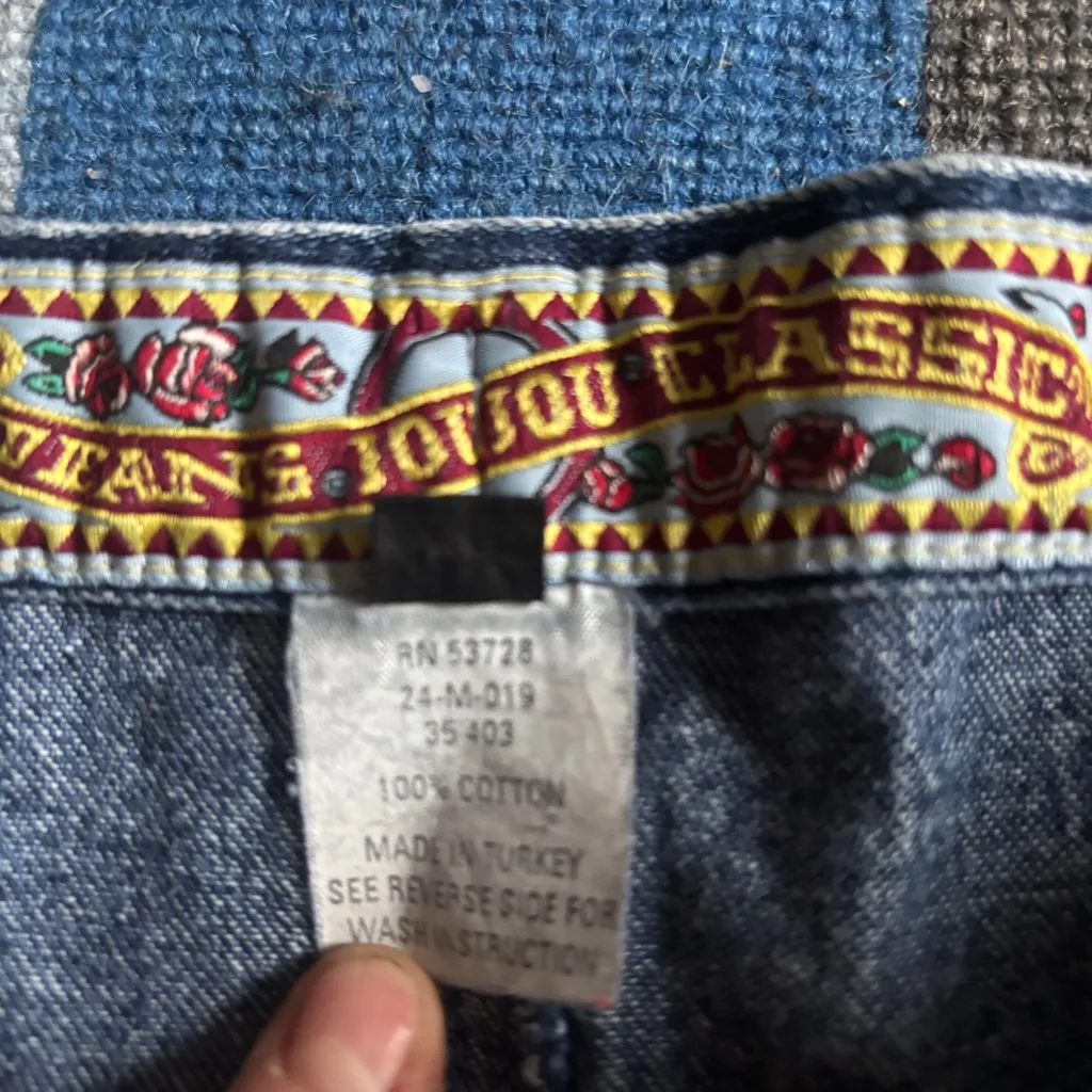 Vintage y2k two tone denim mini skirt | Size 12 | Jou Jou Jeans Blue - Image 3