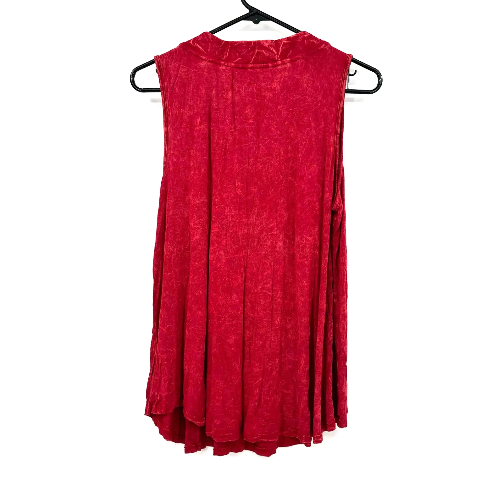 Signature Studio size XL v‎ neck red tank top blouse top shirt grommet detail - Image 2