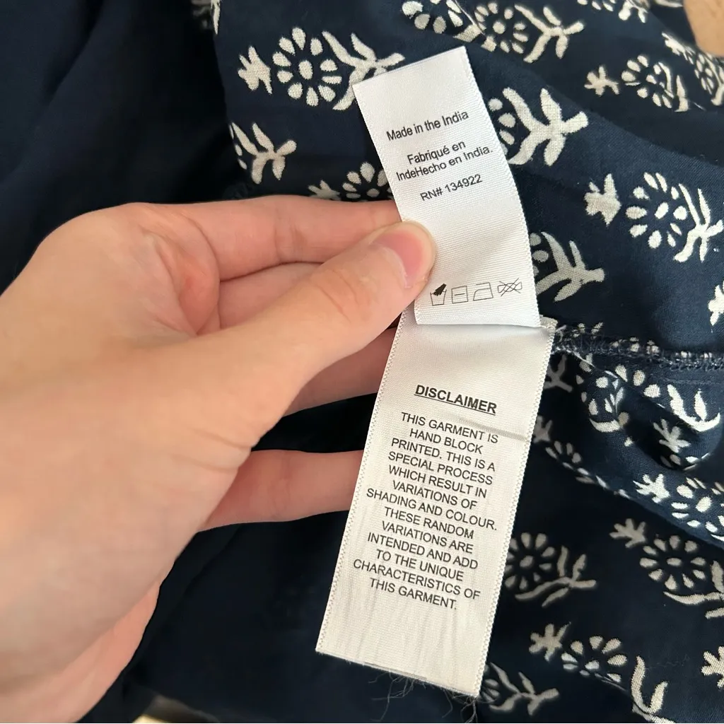 Emerson Fry India Collection Isla Dress 2 Marguerite Blue Organic Size XS/Small - Image 14