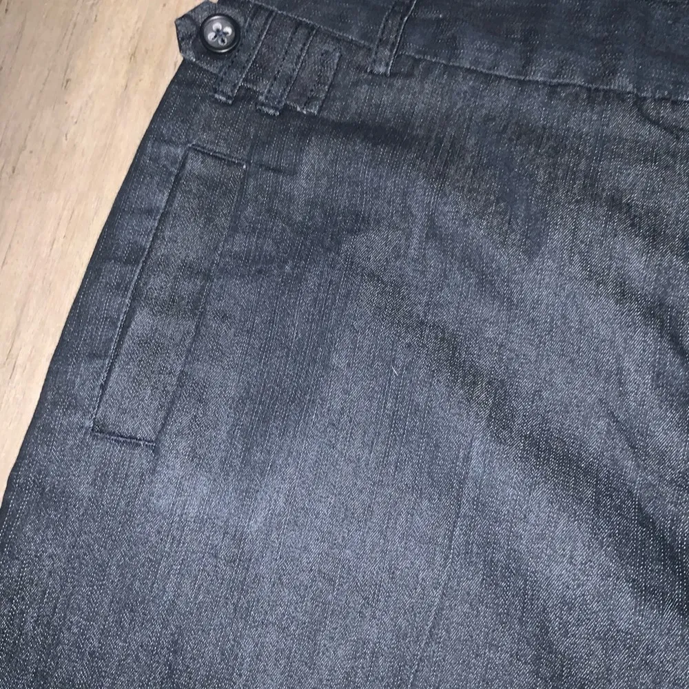 Cato Dark Wash Blue Cotton Blend High Waist Cuffed Casual Capri Pant Size 14 NEW - Image 5