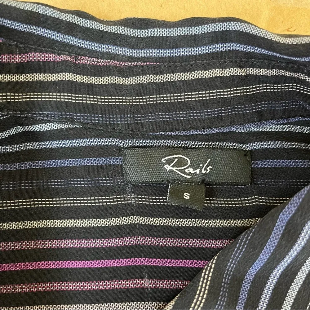 Rails Kate Blouse in Rainbow Stripe - Image 8