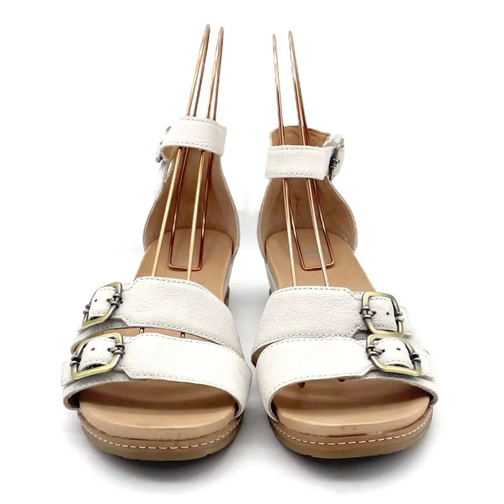 Dansko Astrid Sandals Textured Ivory Nubuck Leather Comfort Shoe Size 42 | 11.5 - Image 9